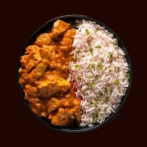 Bagara rice with Chicken curry