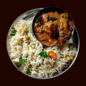 Bagara rice with Mutton curry